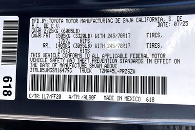 2025 Toyota Tacoma SR5