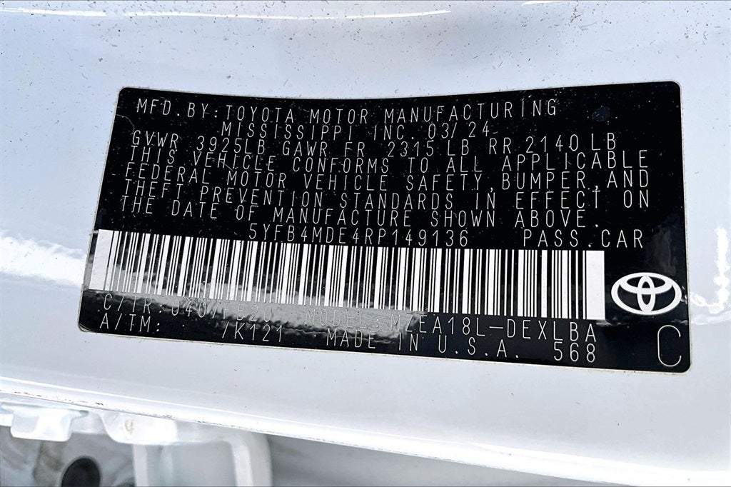 2024 Toyota Corolla LE