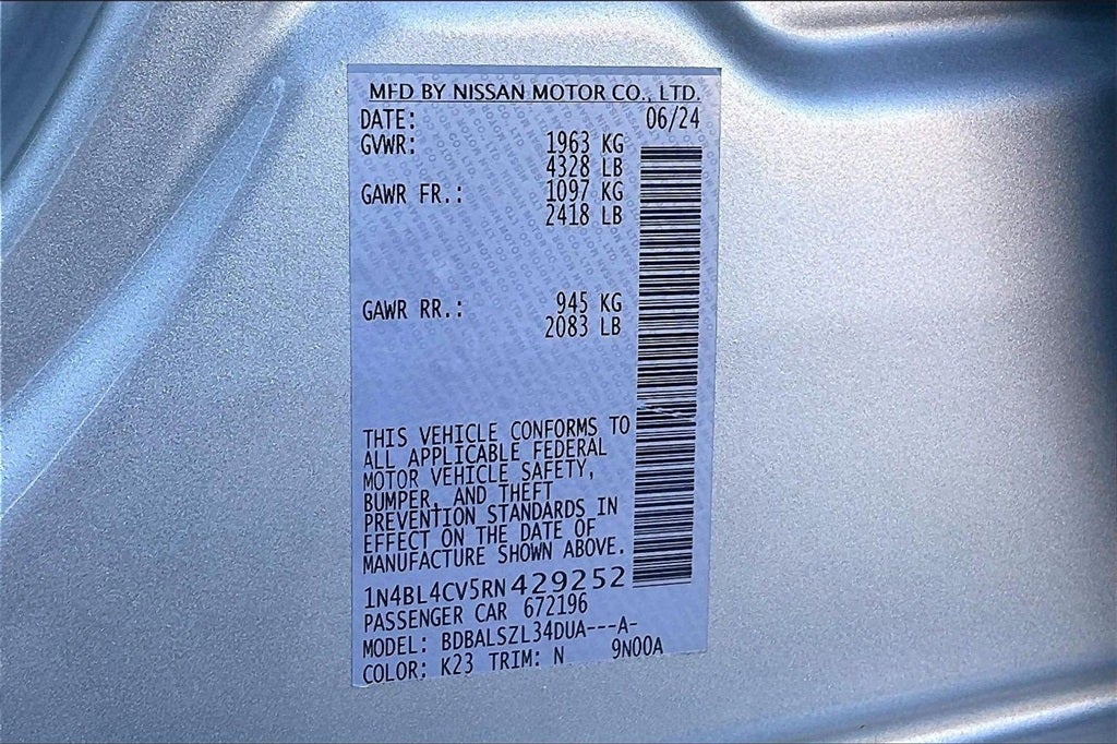 2024 Nissan Altima 2.5 SR