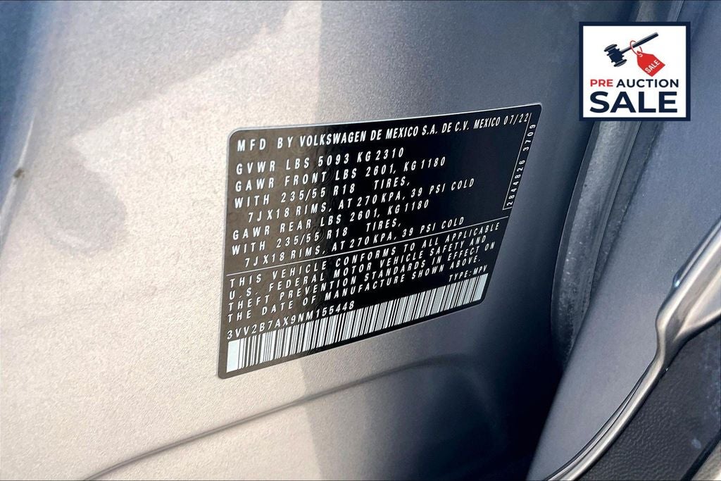 2022 Volkswagen Tiguan 2.0T SE