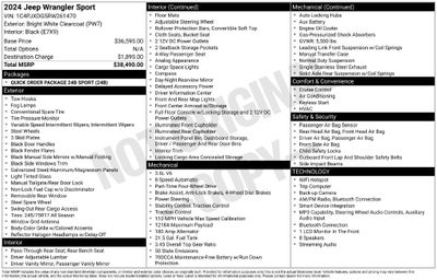 2024 Jeep Wrangler 4-Door Sport 4x4