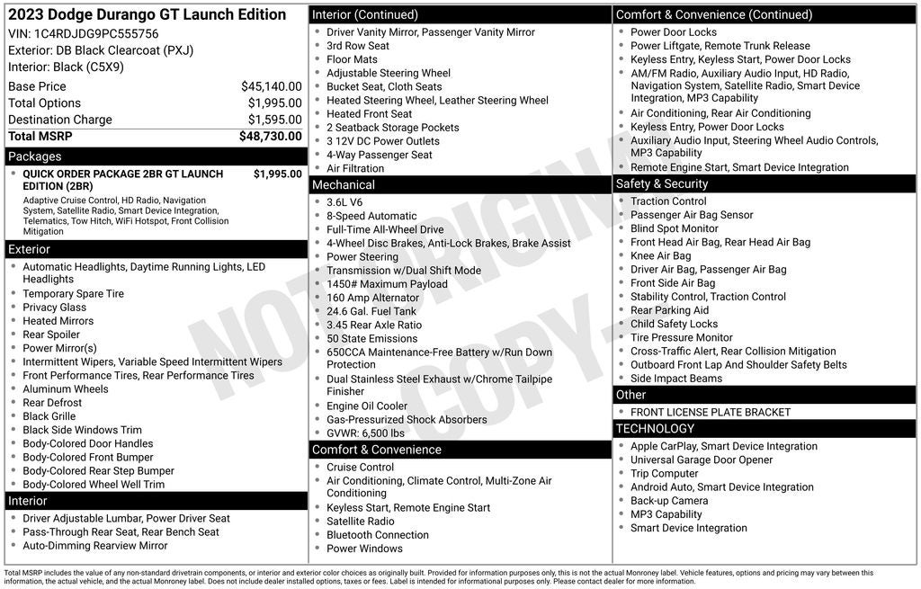 2023 Dodge Durango GT Launch Edition AWD