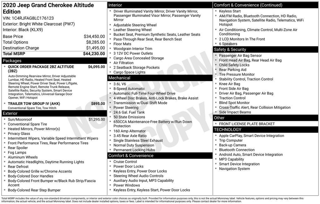 2020 Jeep Grand Cherokee Altitude