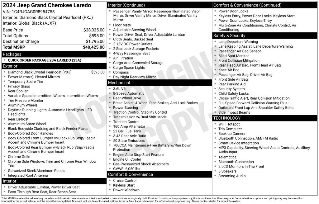 2024 Jeep Grand Cherokee Laredo 4x2