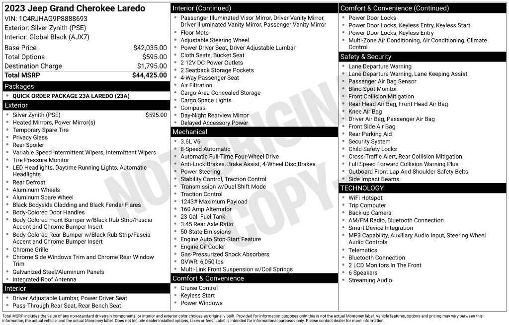 2023 Jeep Grand Cherokee Laredo 4x4