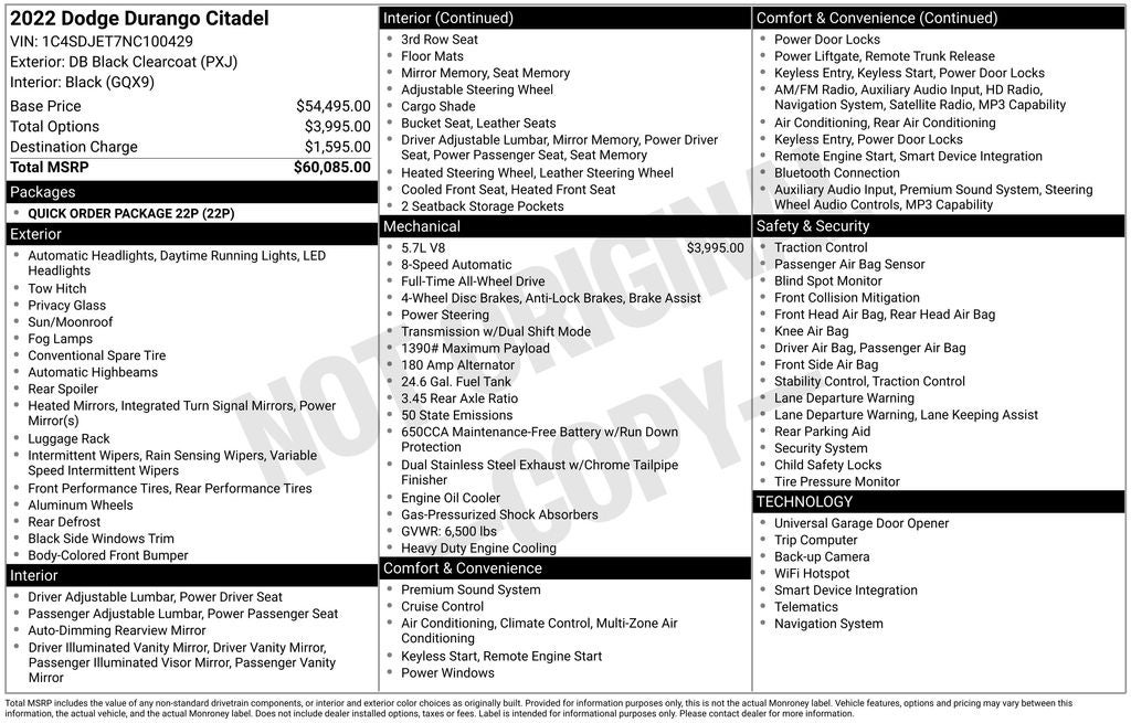 2022 Dodge Durango Citadel AWD
