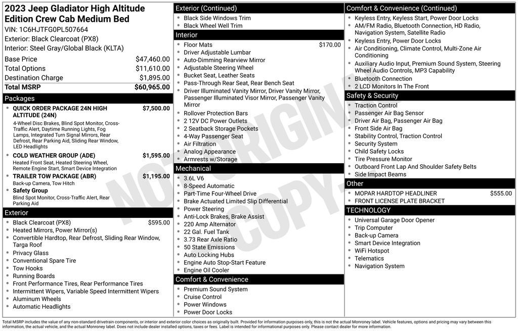 2023 Jeep Gladiator High Altitude 4x4
