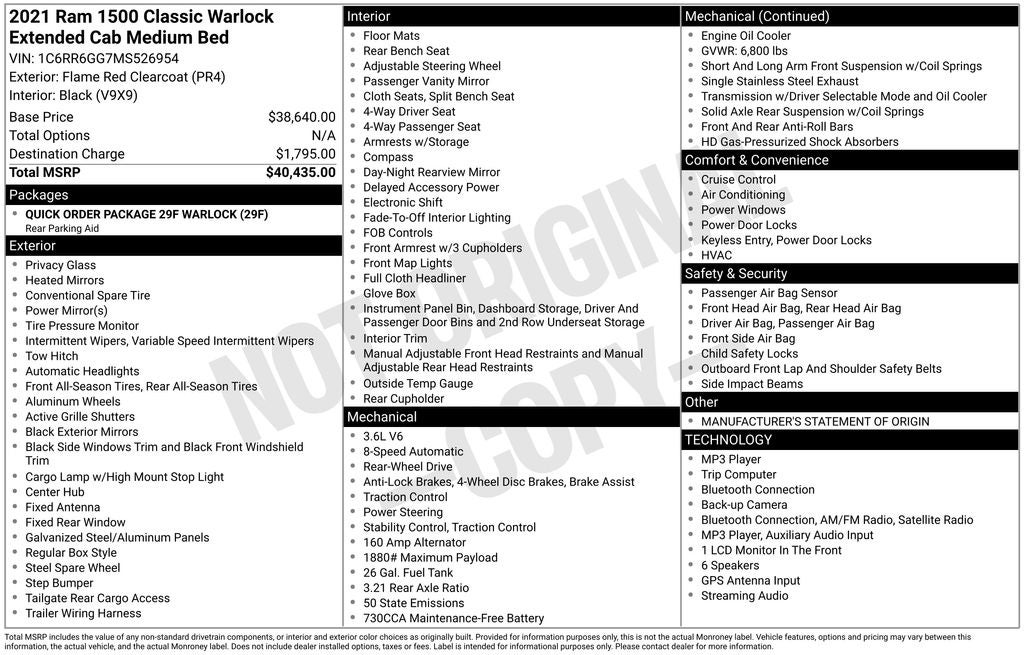 2021 RAM 1500 Classic Warlock