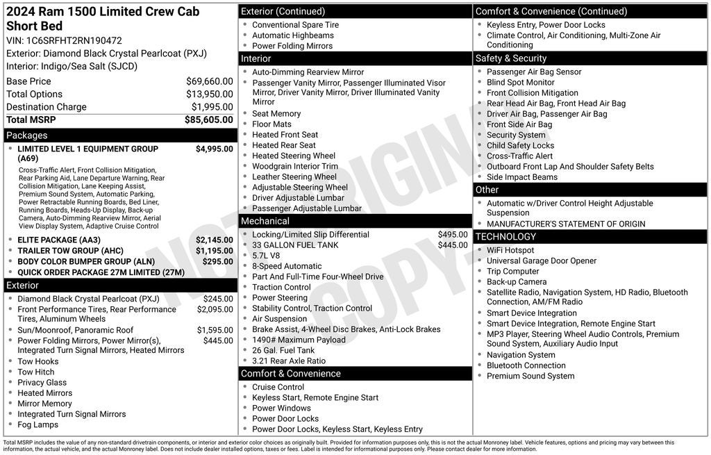 2024 RAM 1500 Limited Crew Cab 4x4 5'7' Box