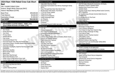 2024 RAM 1500 Rebel Crew Cab 4x4 5'7' Box