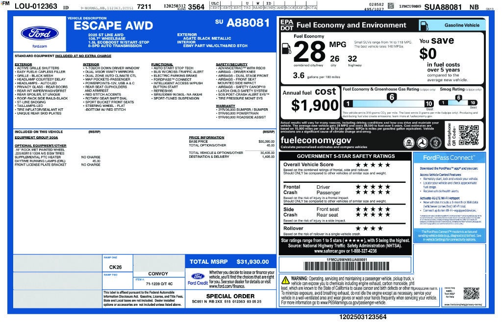 2025 Ford Escape ST-Line