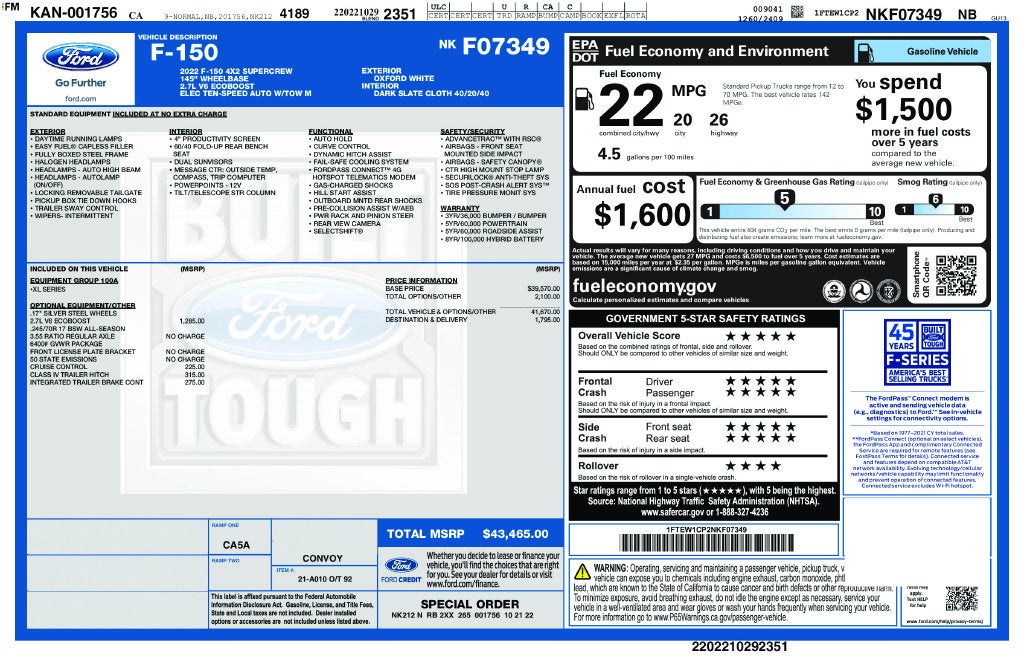 2022 Ford F-150 XL