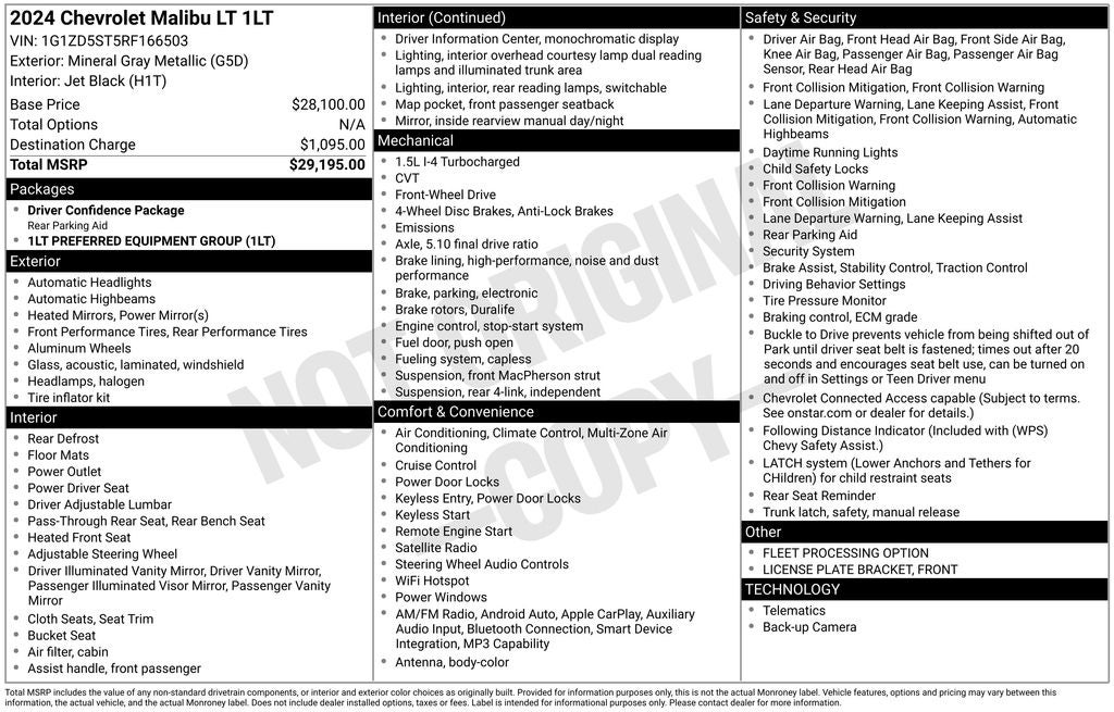 2024 Chevrolet Malibu FWD 1LT