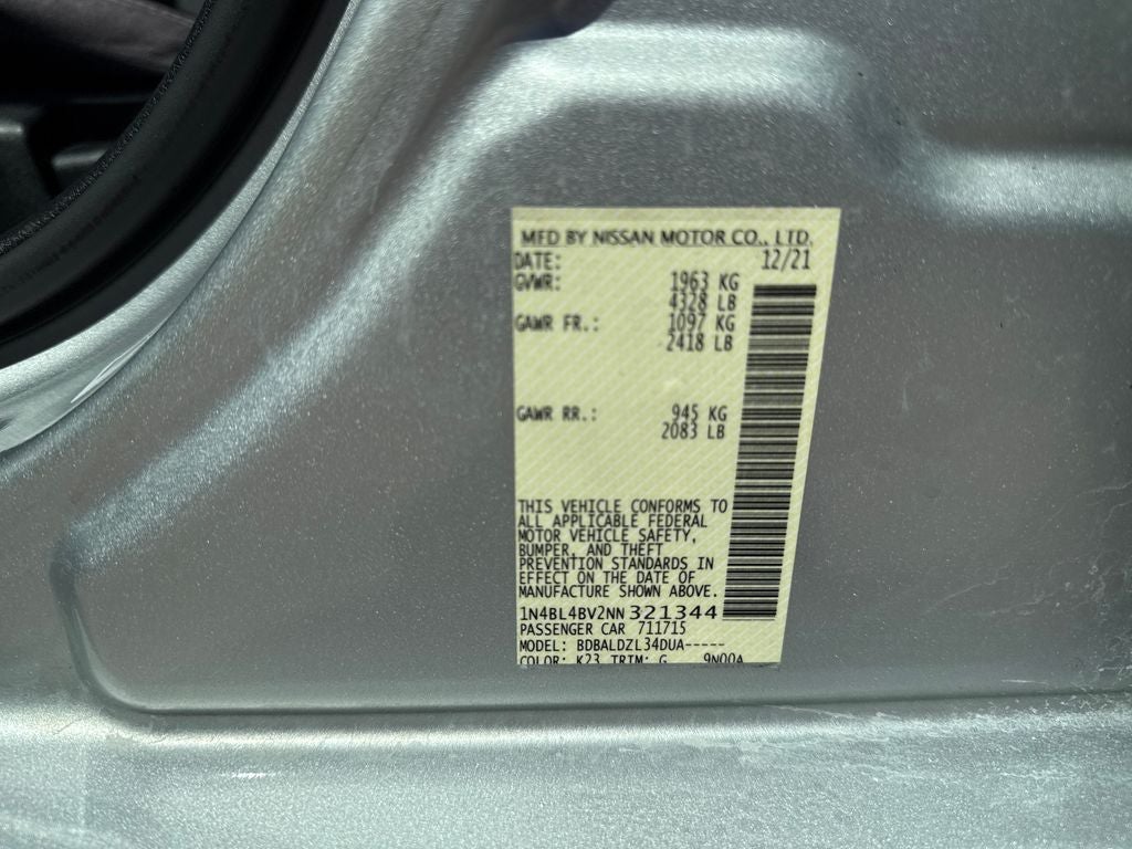 2022 Nissan Altima S FWD