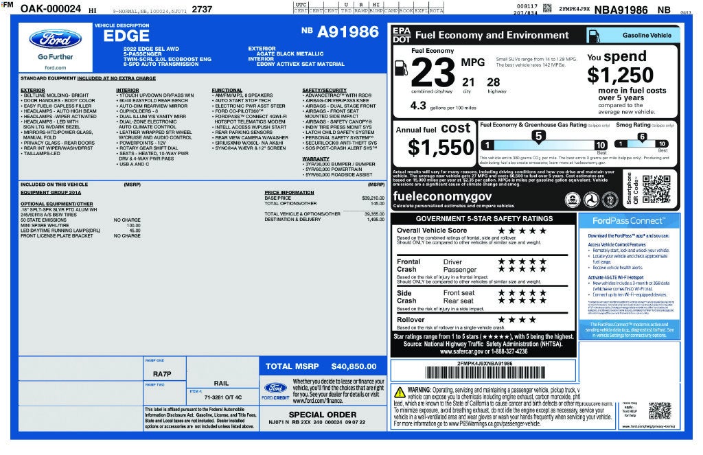 2022 Ford Edge SEL
