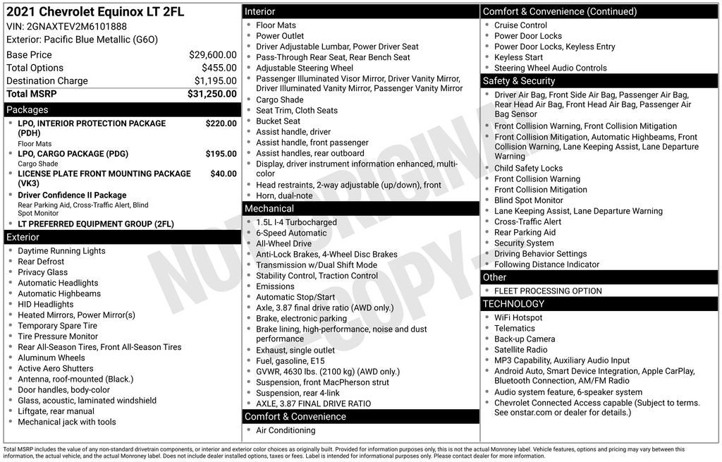 2021 Chevrolet Equinox AWD 2FL