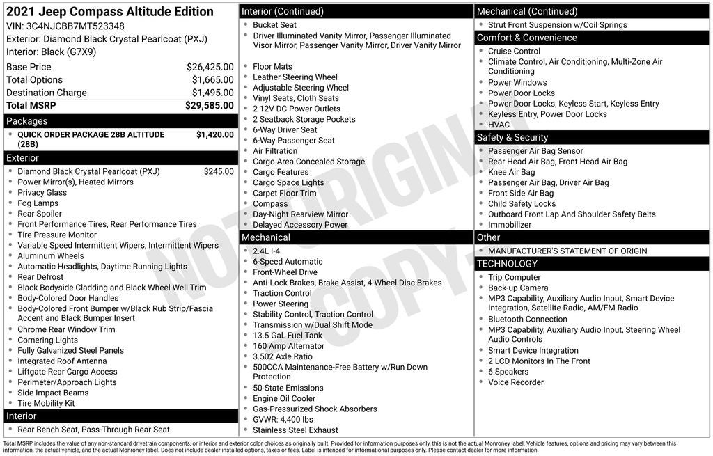 2021 Jeep Compass Altitude FWD