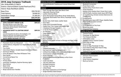 2018 Jeep Compass Trailhawk 4x4