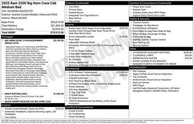 2025 RAM 2500 Big Horn Crew Cab 4x4 6'4' Box