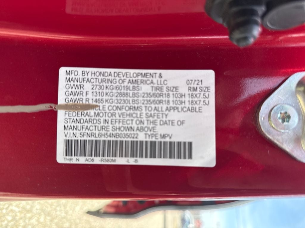 2022 Honda Odyssey EX