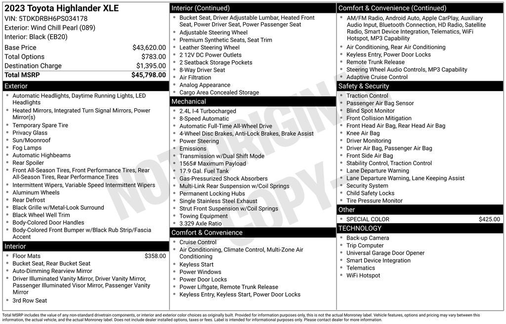 2023 Toyota Highlander XLE