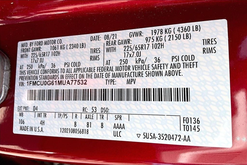 2021 Ford Escape SE
