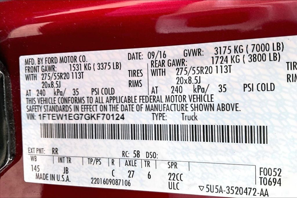 2016 Ford F-150 XLT