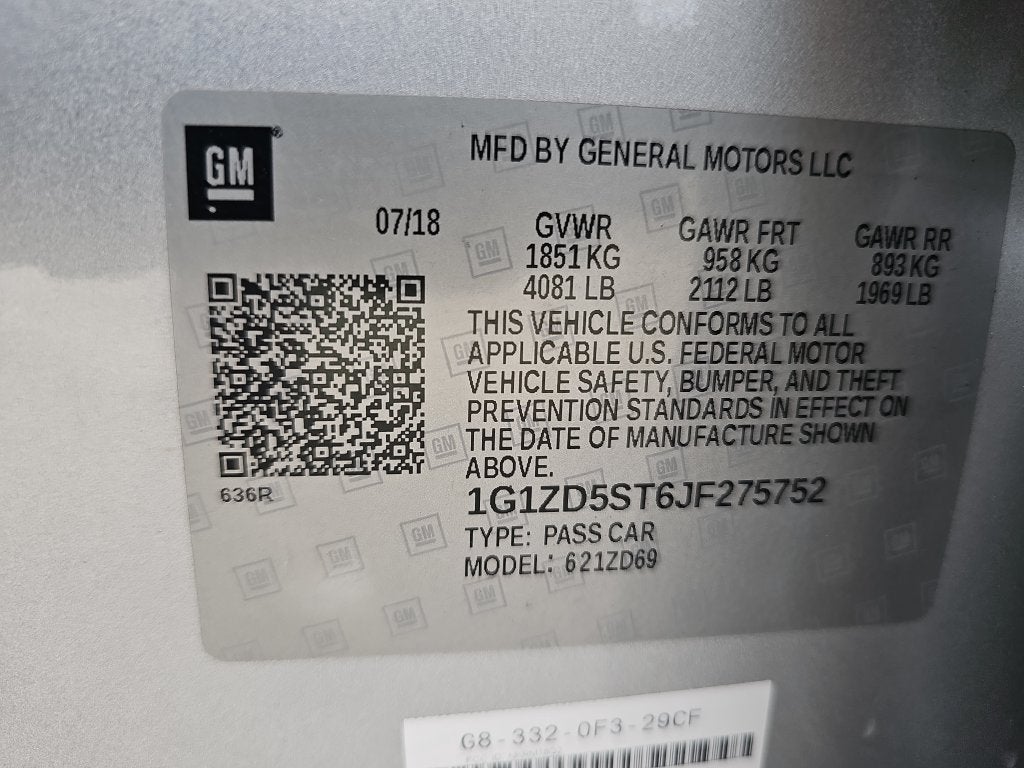 2018 Chevrolet Malibu LT