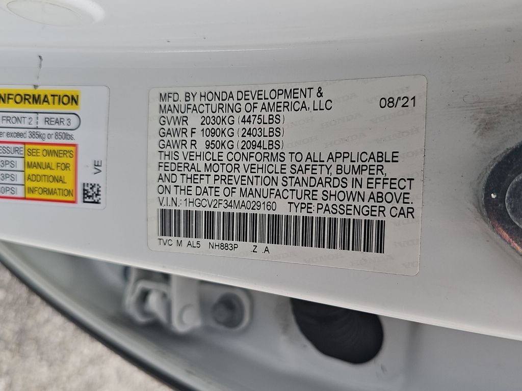 2021 Honda Accord Sport 2.0T