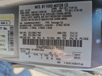 2020 Ford Fusion SE
