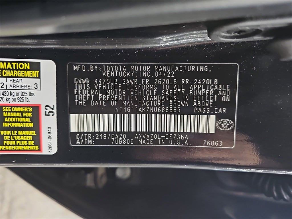 2022 Toyota Camry SE