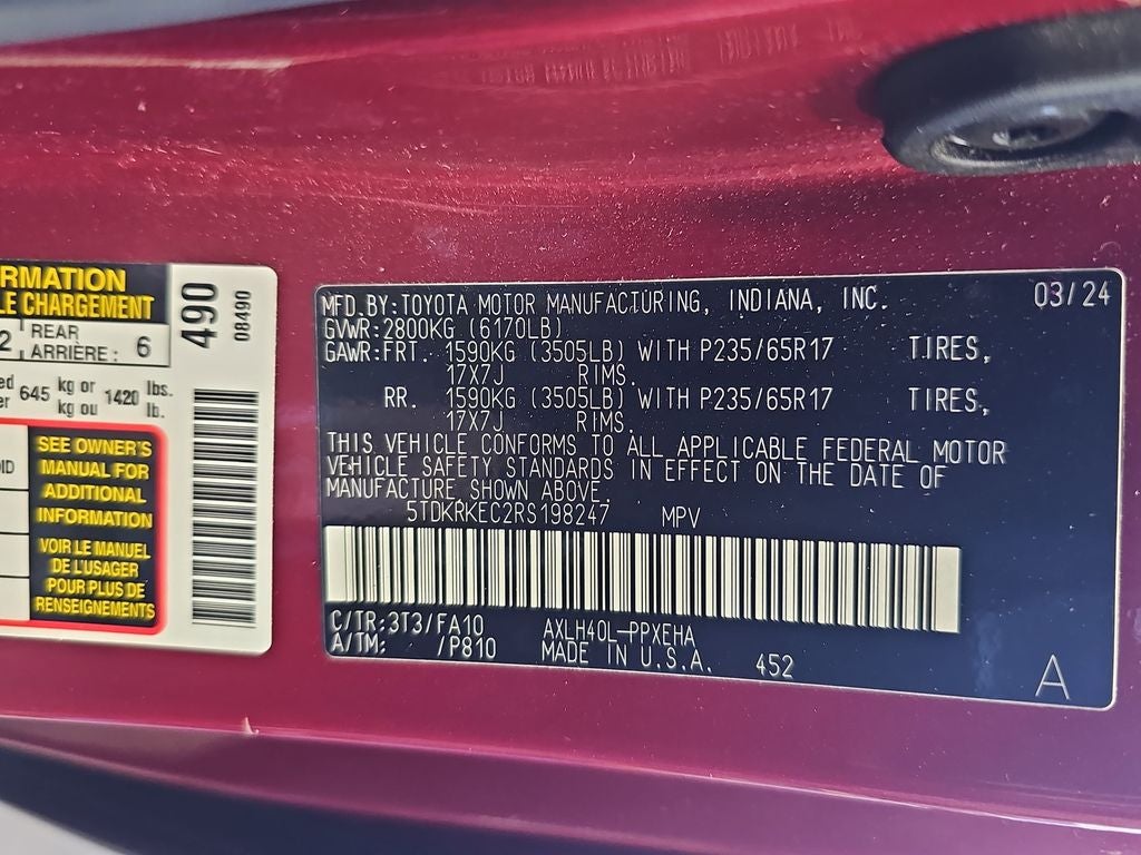 2024 Toyota Sienna LE 8 Passenger