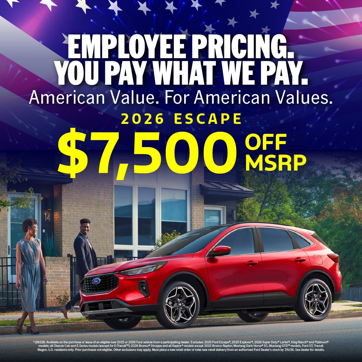 Employee Pricing Escape Offer