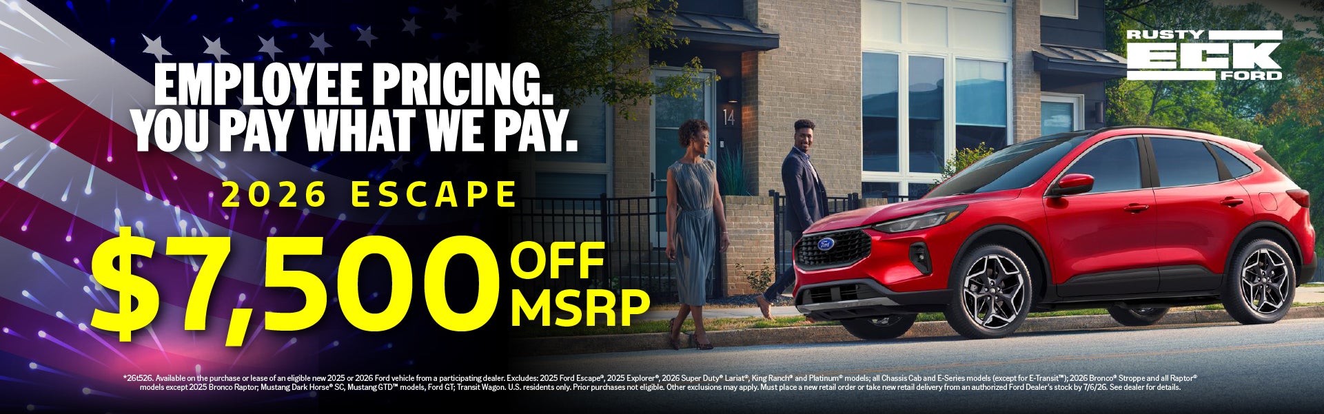 Employee Pricing Escape Offer