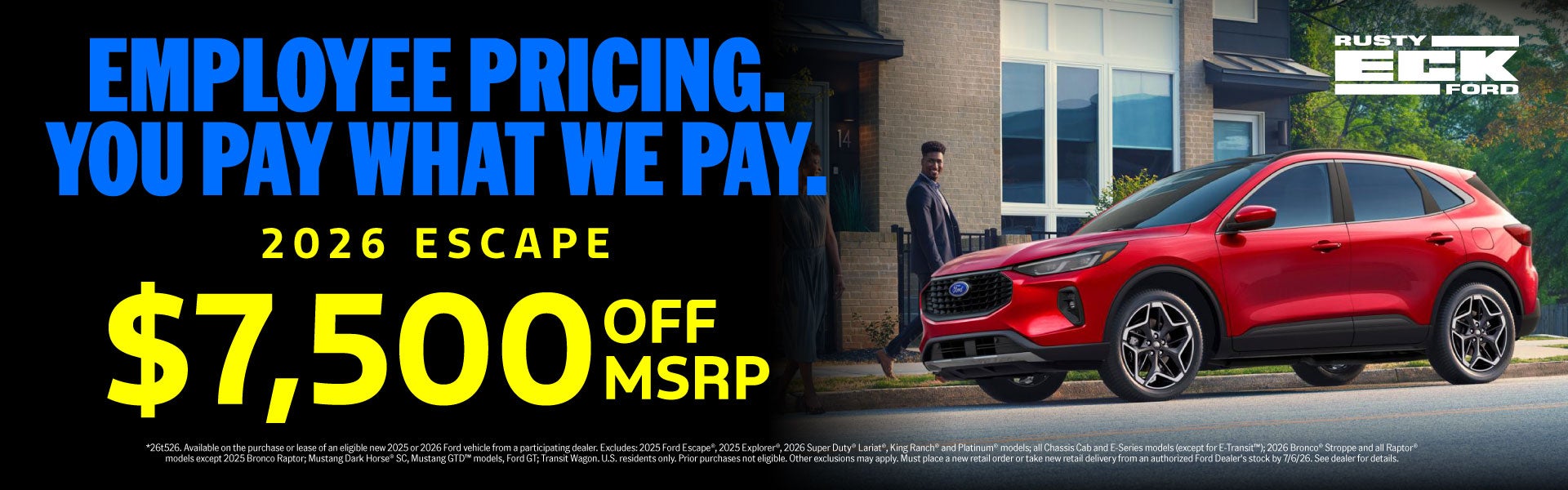Employee Pricing Escape Offer